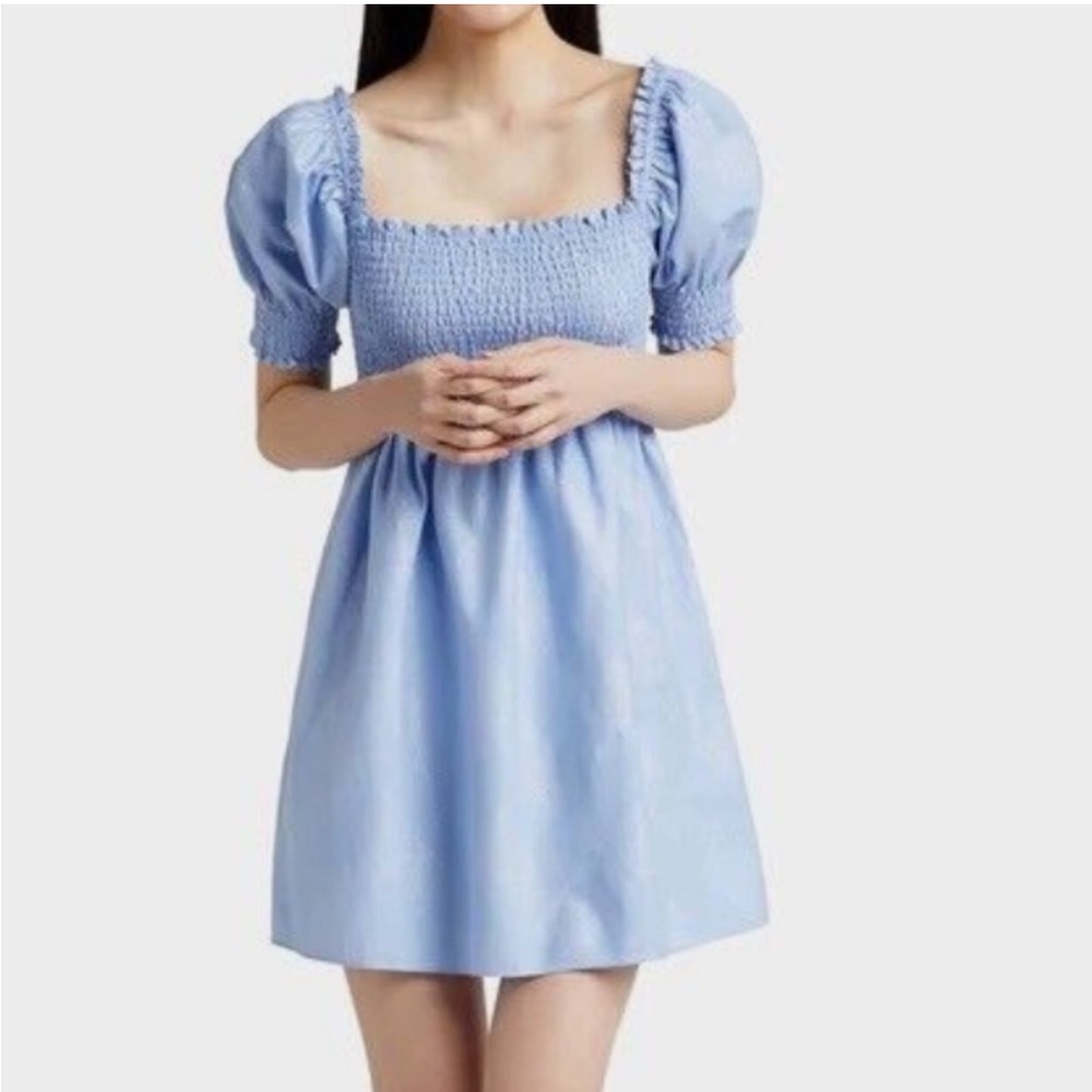 The Athena Nap Dress - Light Blue Glitter Check - Light Blue Glitter Check